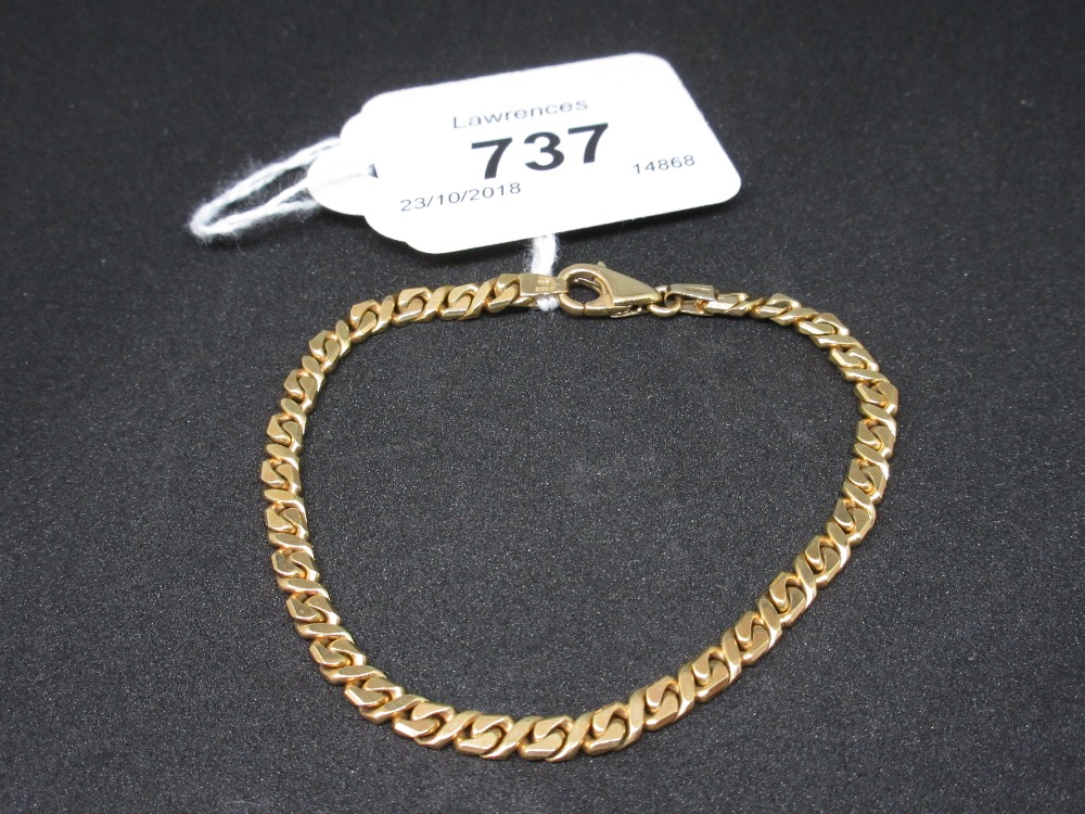 Modern 9ct gold stylised link design bracelet CONDITION REPORT 8.