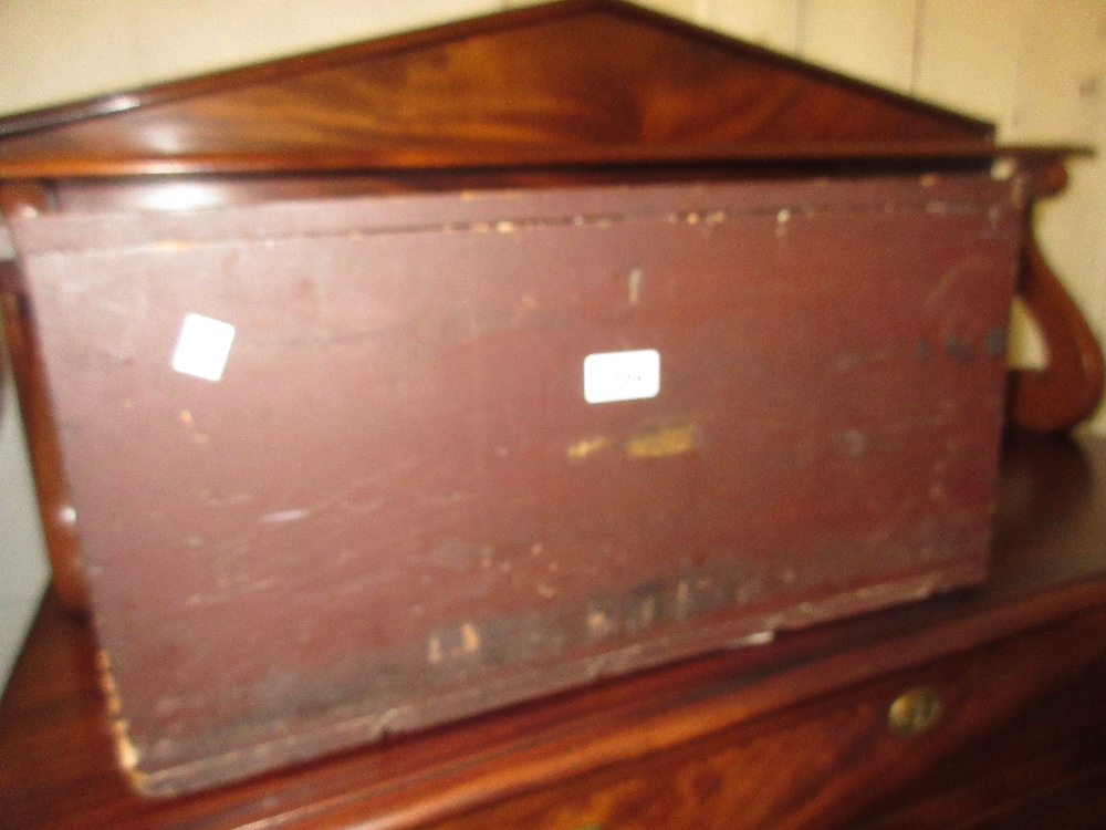 Small 19th Century stained pine trunk