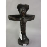 Carved wooden crucifix