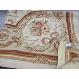 Large 20th Century needlepoint Aubusson style wall hanging / carpet with a typical medallion and