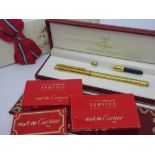 Must de Cartier cartridge / fountain pen in original box with original paperwork,