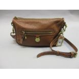 Mulberry Somerset satchel handbag in oak grain leather with an optional adjustable shoulder strap,