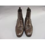 Pair of ladies Ralph Lauren brown leather Chelsea boots, size 7.