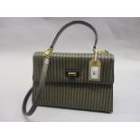 Fendi leather trimmed handbag with gilt metal fittings