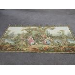 Large reproduction machine woven tapestry in 18th Century French style CONDITION REPORT