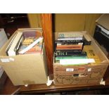 Two boxes containing a quantity of various books including Gerry Anderson U.F.O.