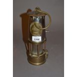 Eccles miner's brass and steel safety lamp