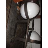 Pair of large mid to late 20th Century globe form wall lights with metal brackets