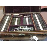 Early 20th Century optician's cased testing set