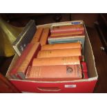 Box of various 20th Century canvas bound books