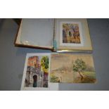 Album containing a collection of small watercolours and sketches,
