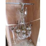 Large good quality ormolu and glass electrolier,