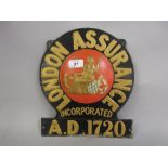 London Assurance Incorporated tin plate sign