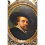 After Rubens, 19th Century Continental oil on board, after the self portrait,