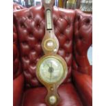 19th Century rosewood wheel barometer