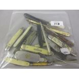 Bag containing a quantity of miscellaneous penknives,