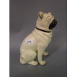 Unusual 19th Century Staffordshire figure of a seated bulldog CONDITION REPORT Some