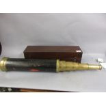 Late 18th Century six drawer telescope signed Dolland, London, overall length 200cms,