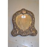 Silver heart shaped table mirror (at fault) CONDITION REPORT Very poor,
