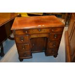 18th Century walnut kneehole desk,