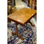 Edwardian rectangular satinwood and inlaid occasional table,