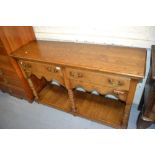 Good quality reproduction oak dresser base by Trevor Lawrence of Oxted,