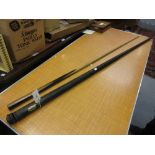 Snooker cue housed in a metal case by Burroughes and Watts CONDITION REPORT 58ins