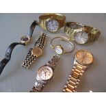 Quantity of ladies and gentlemens wristwatches to include Dreyfuss,