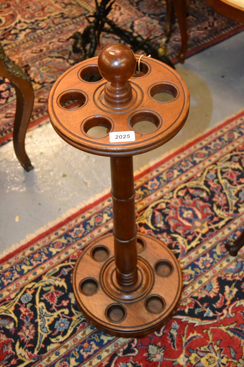 19th Century oak six division stick stand
