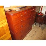 Large 19th Century mahogany chest of two short over four long drawers CONDITION REPORT