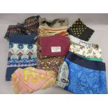 Ten vintage scarves including Liberty