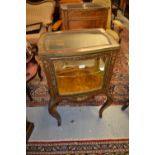 Late 19th Century French kingwood and ormolu mounted four glass vitrine,