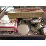 Small box containing a collection of various pocket watches,