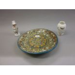 North African pottery plate, small Coalport dish,