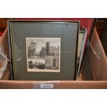 Box containing a quantity of various prints of London etc.
