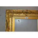 19th Century swept gilt picture frame with gilt slip, 13ins x 17ins,