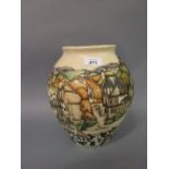 Moorcroft ' Off to Market ' Limited Trial Edition vase,