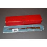 Cartier silver handled steel bladed letter opener in original box CONDITION REPORT