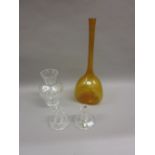 Pair of Waterford crystal dwarf candlesticks,