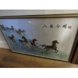 20th Century Chinese silk embroidered picture,