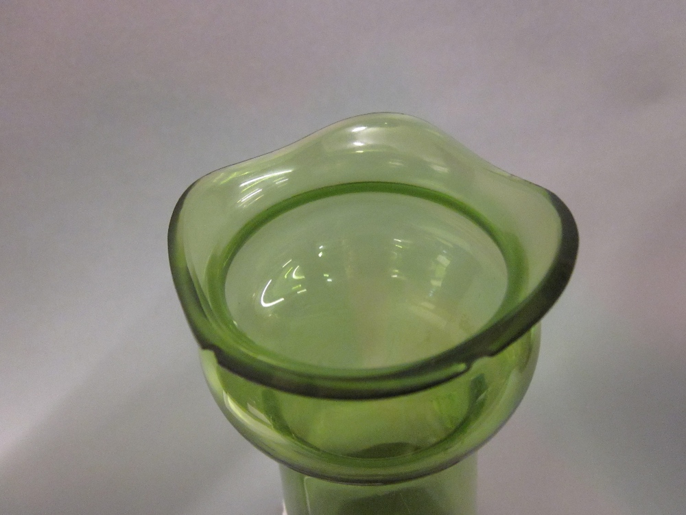 Loetz Art Nouveau green glass vase with pewter mounts (with chips to rim) CONDITION - Image 2 of 2