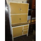 Mid 20th Century painted wooden kitchen cabinet