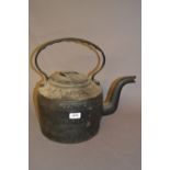 Large cast iron kettle