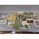 Quantity of transport postcards and cigarette cards