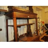 19th Century mahogany rectangular fold-over tea table on square tapering supports