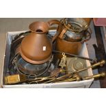 Large quantity of miscellaneous copper and brass ware