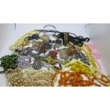 Quantity of various costume jewellery