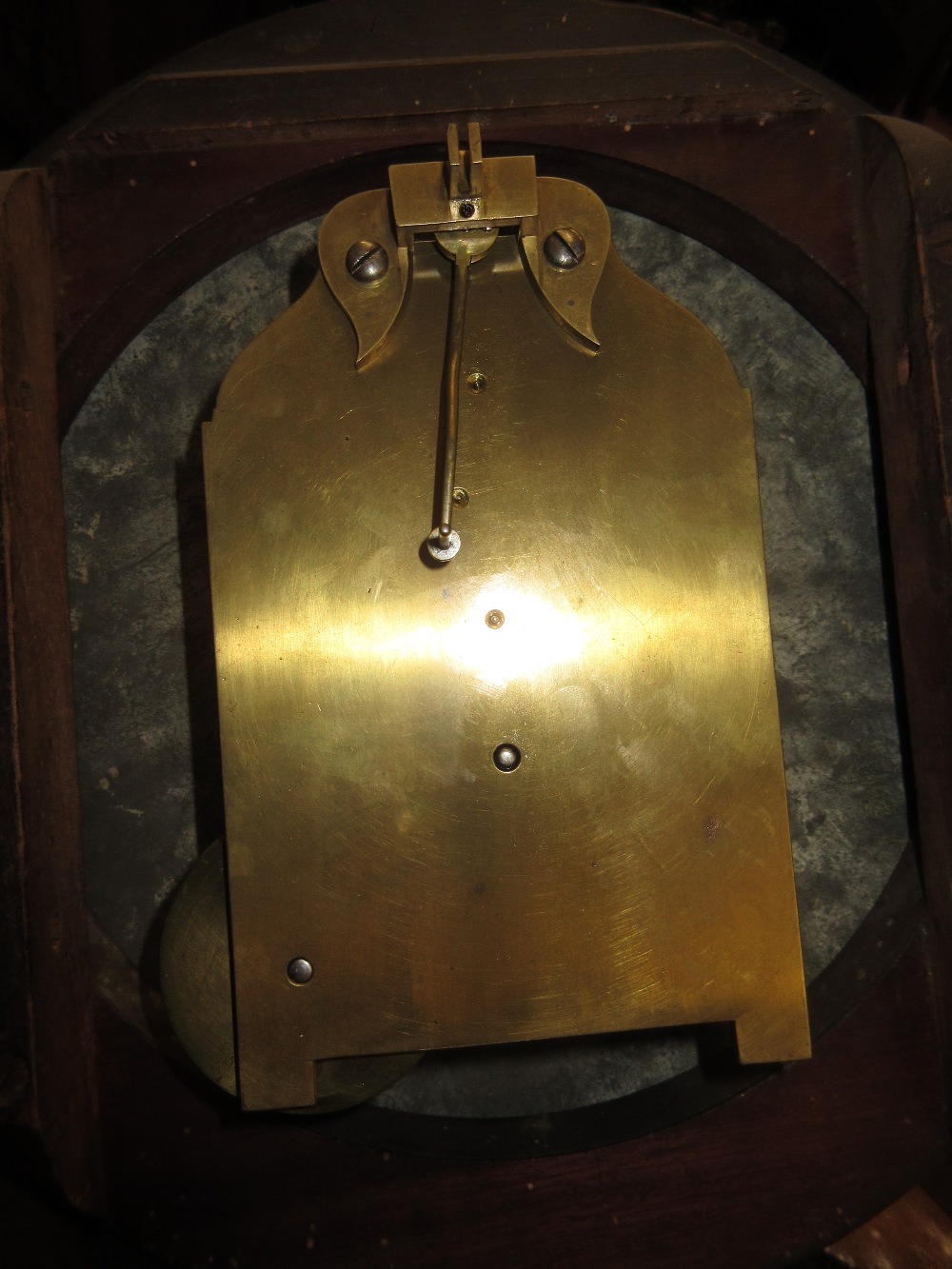 George III mahogany circular dial clock, the painted convex dial signed Milward, Brook Street, - Image 5 of 11