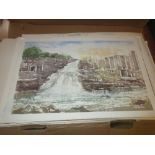 Harry Herbert, large quantity of unframed watercolours, mainly river landscapes,