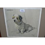 Pair of framed coloured prints of dogs after Cecil Aldin,